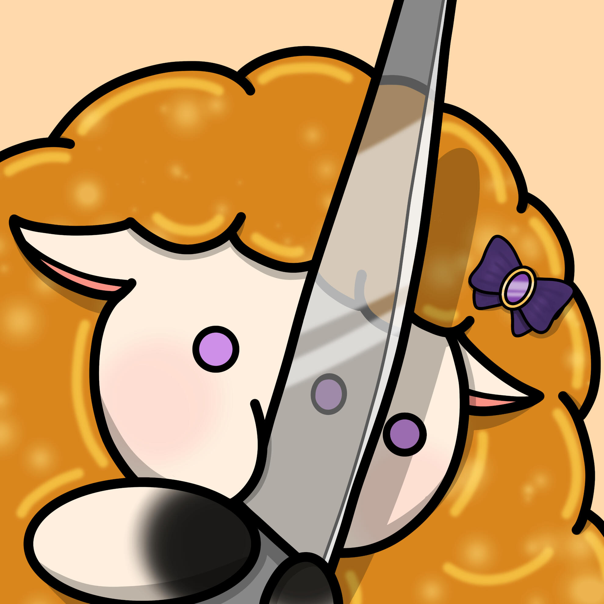 Zoe with knife